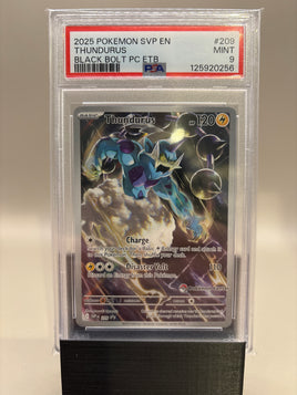 PSA 9 Mint - Thundurus #209 Pokémon Center Black Bolt ETB Promo, Graded