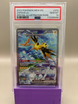 PSA 10 GEM Mint - Zapdos Ex #202 Pokémon Scarlet & Violet 151 , Graded