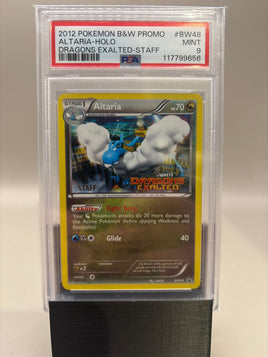 PSA 9 Mint - Altaria - Holo #BW48 Pokemon STAFF Dragons Exalted Prerelease Promo, Graded