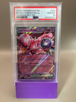 PSA 10 GEM Mint - Rocket's Mewtwo #216 Pokémon Team Rocket Tin Promo, Graded