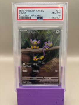 PSA 10 GEM Mint - Aipom #211 Pokémon Paradox Rift, Graded