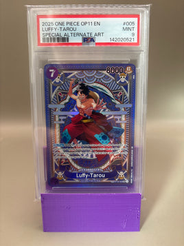 PSA 9 Mint - Luffy Tarou #005 One Piece OP11 EN Special Alt Art, Graded