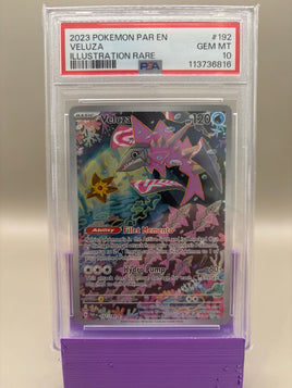 PSA 10 GEM Mint -Veluza #192 Pokémon Paradox Rift , Graded