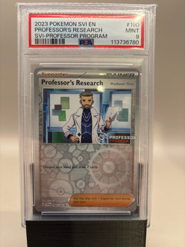PSA 9 Mint - Professor's Research  #190 Pokemon Professors Program (2023) Stamped, Graded