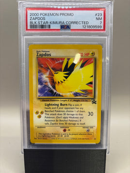PSA 7 Near Mint - Zapdos #23 Pokemon Promo Black Star Kimura Corrected, Graded