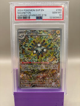 PSA 10 GEM Mint - Magneton #159 Pokémon Center Surging Sparks ETB Promo , Graded
