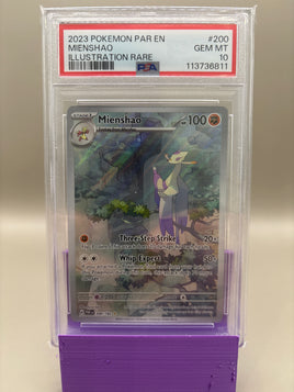 PSA 10 GEM Mint -Mienshao #200 Pokémon Paradox Rift , Graded