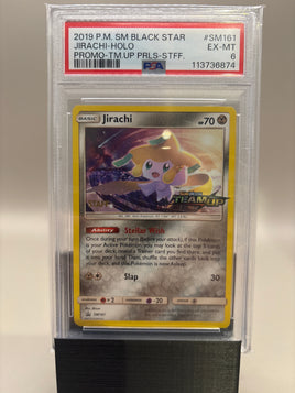 PSA 6 Excellent/Mint - Jirachi - Holo #SM161 Pokemon STAFF Team Up Prerelease Promo, Graded
