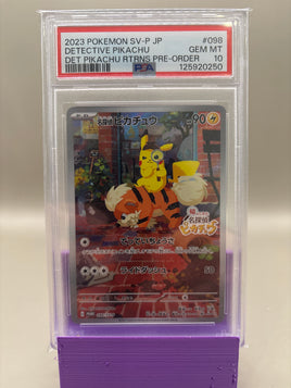 PSA 10 GEM Mint - Detective Pikachu #098 JP Pikachu Returns Promo, Graded