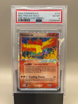 PSA 6 Excellent/Mint - Moltres EX Holo #115 Pokemon Fire Red & Leaf Green, Graded