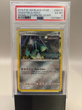 PSA 6 Excellent/Mint - Celesteela - Holo #SM131 Pokemon STAFF Celestial Storm Prerelease Promo, Graded
