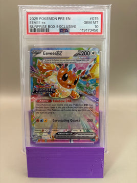 PSA 10 GEM Mint - Eevee EX #075 Pokémon Prismatic Evolution Surprise Box , Graded