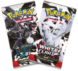 ***PRE ORDER*** TWO Pokemon Black Bolt & White Flare Booster Packs (1 of each : Total 2 Boosters)