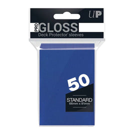 Deck Protector Gloss Solid Blue Sleeves 50 Count